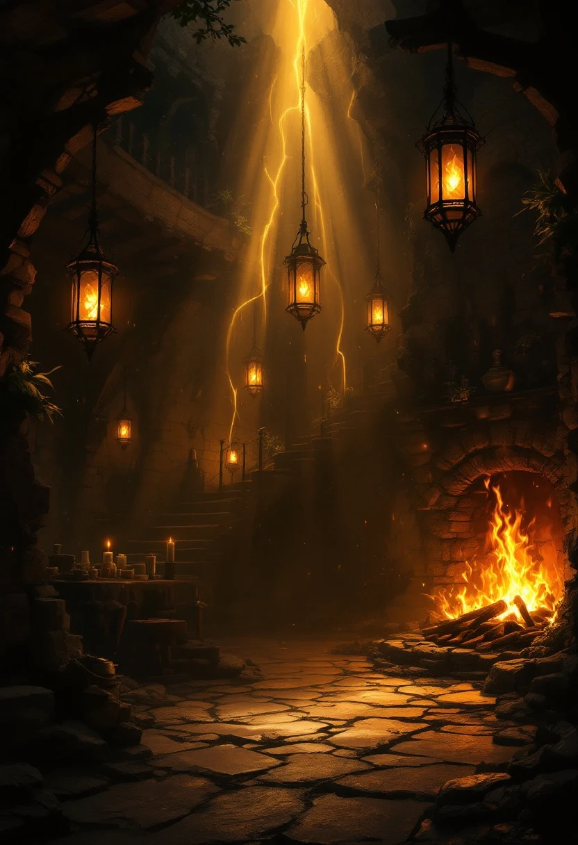 Scene art → ambience loop